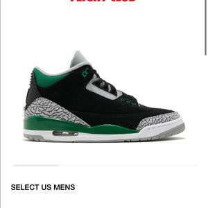 Air Jordan 3 Retro Black/Pine BRAND NEW WITH BOX